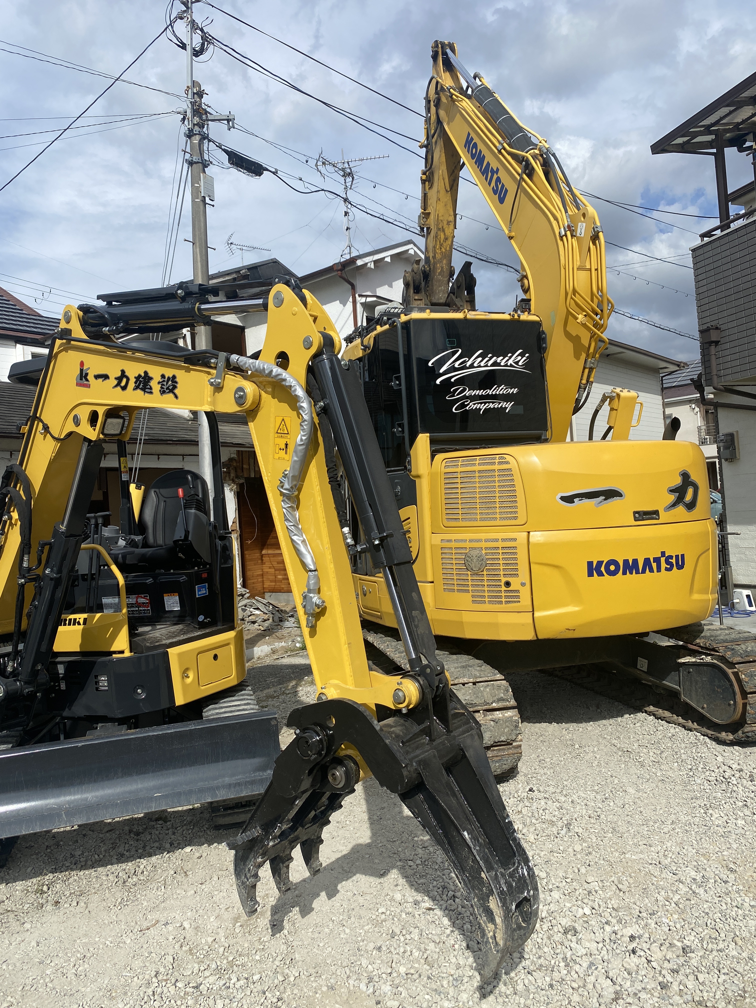 一力建設の作業現場
